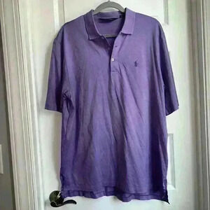 Polo Golf Ralph Lauren Shirt Mens Large Purple Pima Cotton Short Sleeve